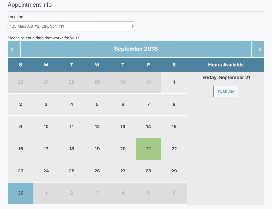 Define your availability for your forms