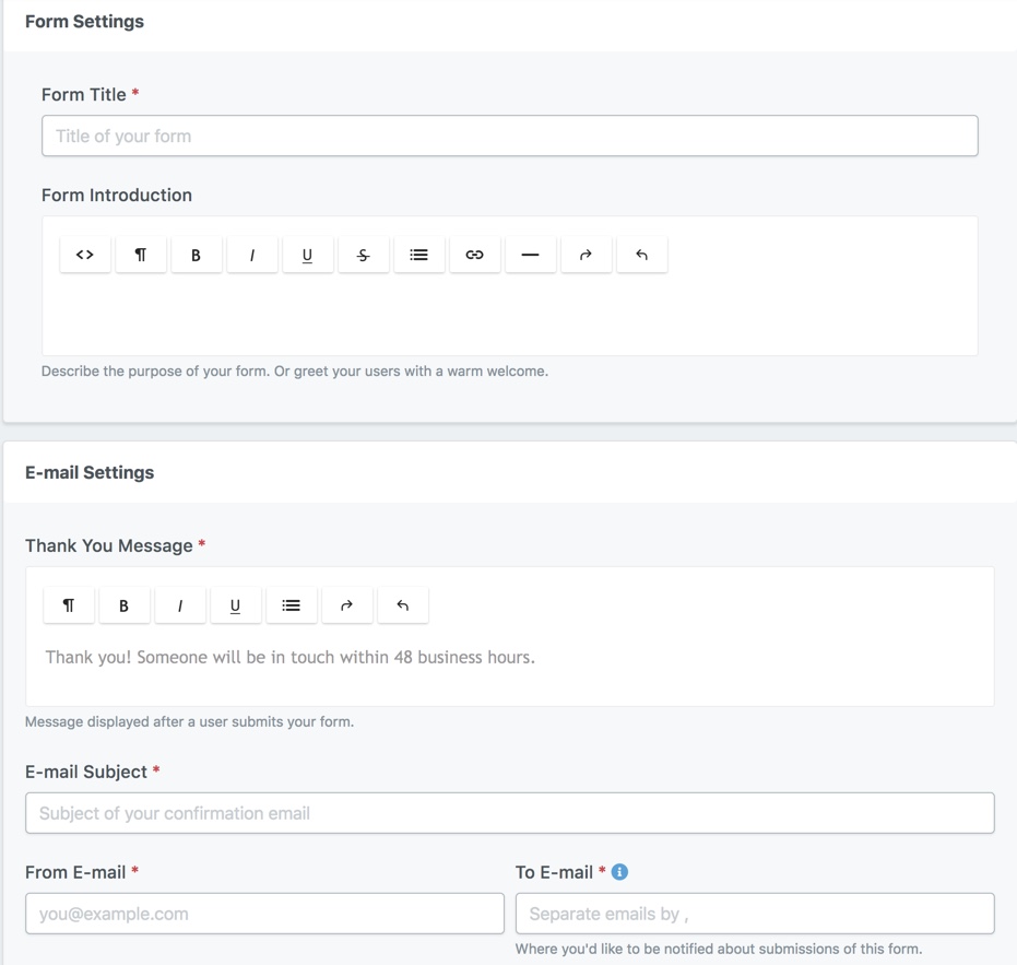 Customize the before & after experience